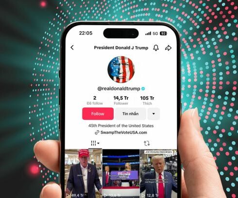 Tài khoản TikTok của ông Donald Trump. Đồ họa: Phiên An