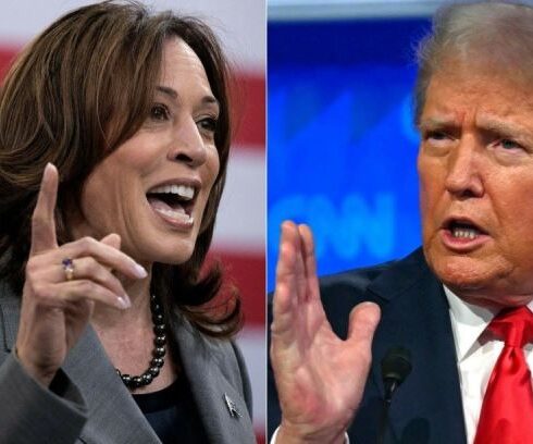 Phó tổng thống Mỹ Kamala Harris (trái), ứng viên đảng Dân chủ, và cựu tổng thống Donald Trump, ứng viên đảng Cộng hòa. Ảnh: AP