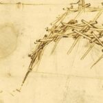 Bản vẽ cây cầu tự chống đỡ của da Vinci. Ảnh: Girodilactico