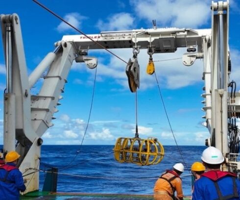 Hệ thống tời kéo cáp quang do Đại học Hàng hải Đại Liên phát triển. Ảnh: Đại học Hàng hải Đại Liên