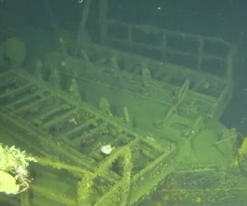 Phương tiện tự động khám phá xác tàu USS Stewart. Ảnh: Ocean Infinity