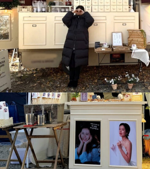 Son Ye Jin tạo dáng trước xe đồ ăn mà chồng tặng. Ảnh: Nate