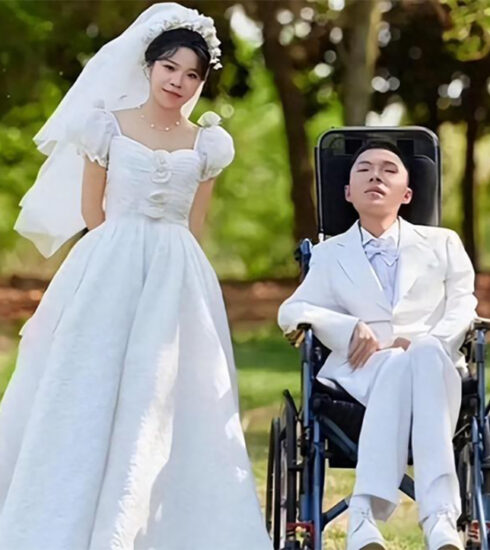 Ảnh cưới của Khải Thần và Lộc Lộc. Ảnh: 163.com