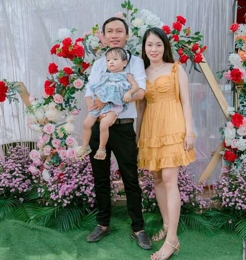 Vợ chồng Thu Tuyền và con gái Khả Linh. Ảnh: Nhân vật cung cấp