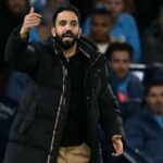 HLV Ruben Amorim chỉ đạo trong trận Man Utd thắng Man City 2-1 trên sân Eithad, Manchester, Anh ngày 15/12. Ảnh: AFP